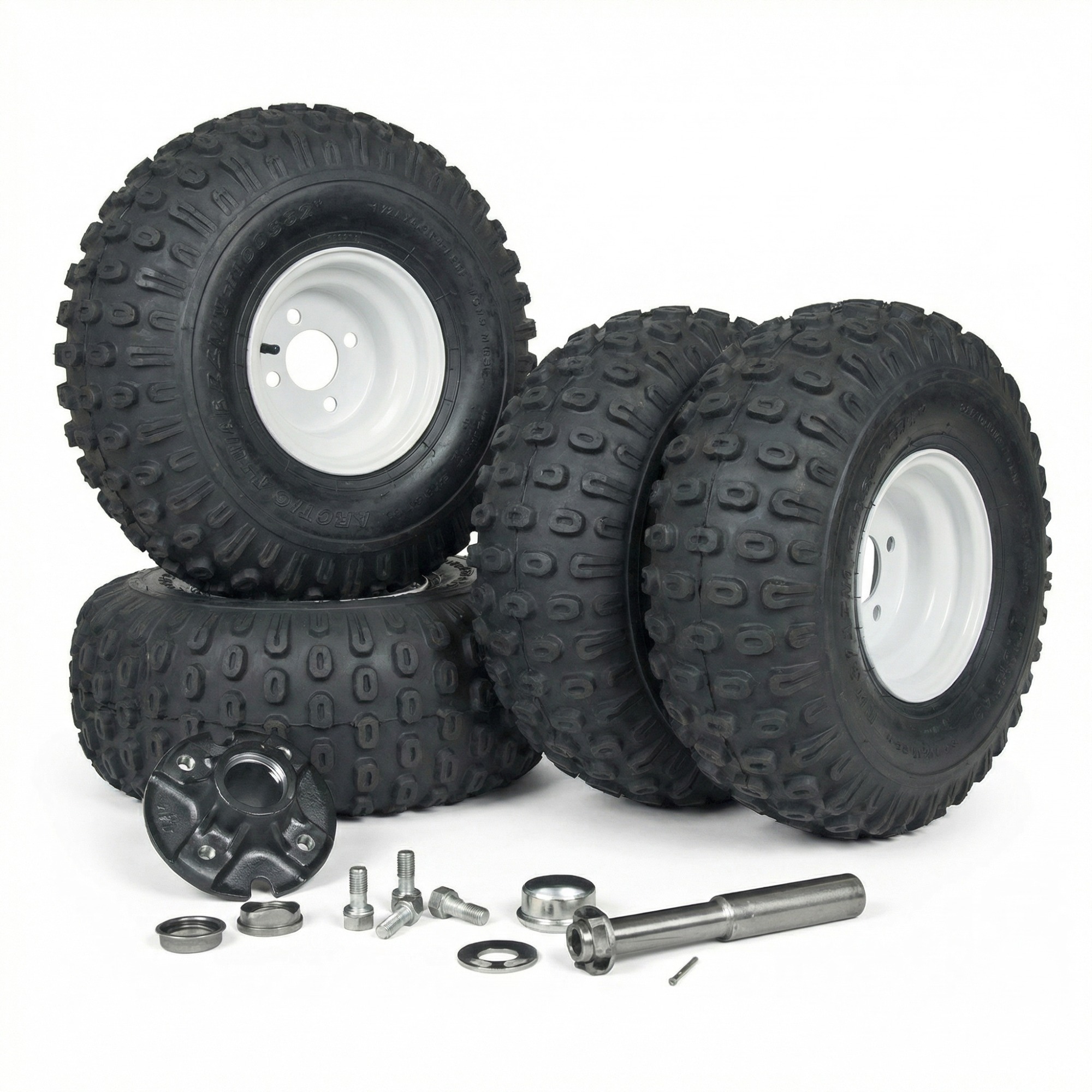 Kenda, Scorpion ATV Tire, Wheel, Hub & Axle Kit (4-Pack), 22X11.00-8, Tire Diameter 21.7 in, Model# DM1108-NHYD-4PK